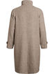 Long wool coat with a high collar and double-breasted design, Brown, Packshot image number 1