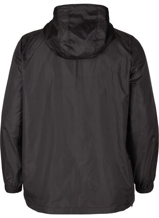 Sports jacket with zip and hood, Black, Packshot image number 1