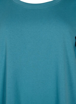 Sweater dress with short sleeves and slits, Brittany Blue, Packshot image number 2