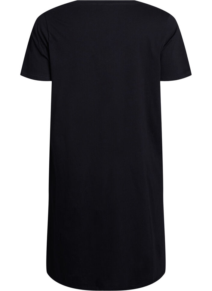 Organic cotton nightgown with v-neck, , Packshot image number 1
