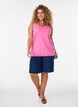 Tank top in organic cotton with V-neck and buttons, Pink, Model image number 1