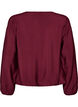 Blouse with balloon effect and chiffon details, Red, Packshot image number 1