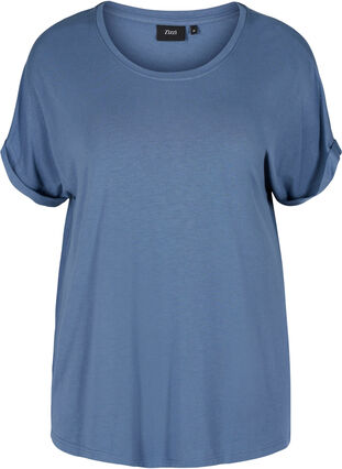 Short-sleeved T-shirt of viscose blend, Bering Sea, Packshot image number 0