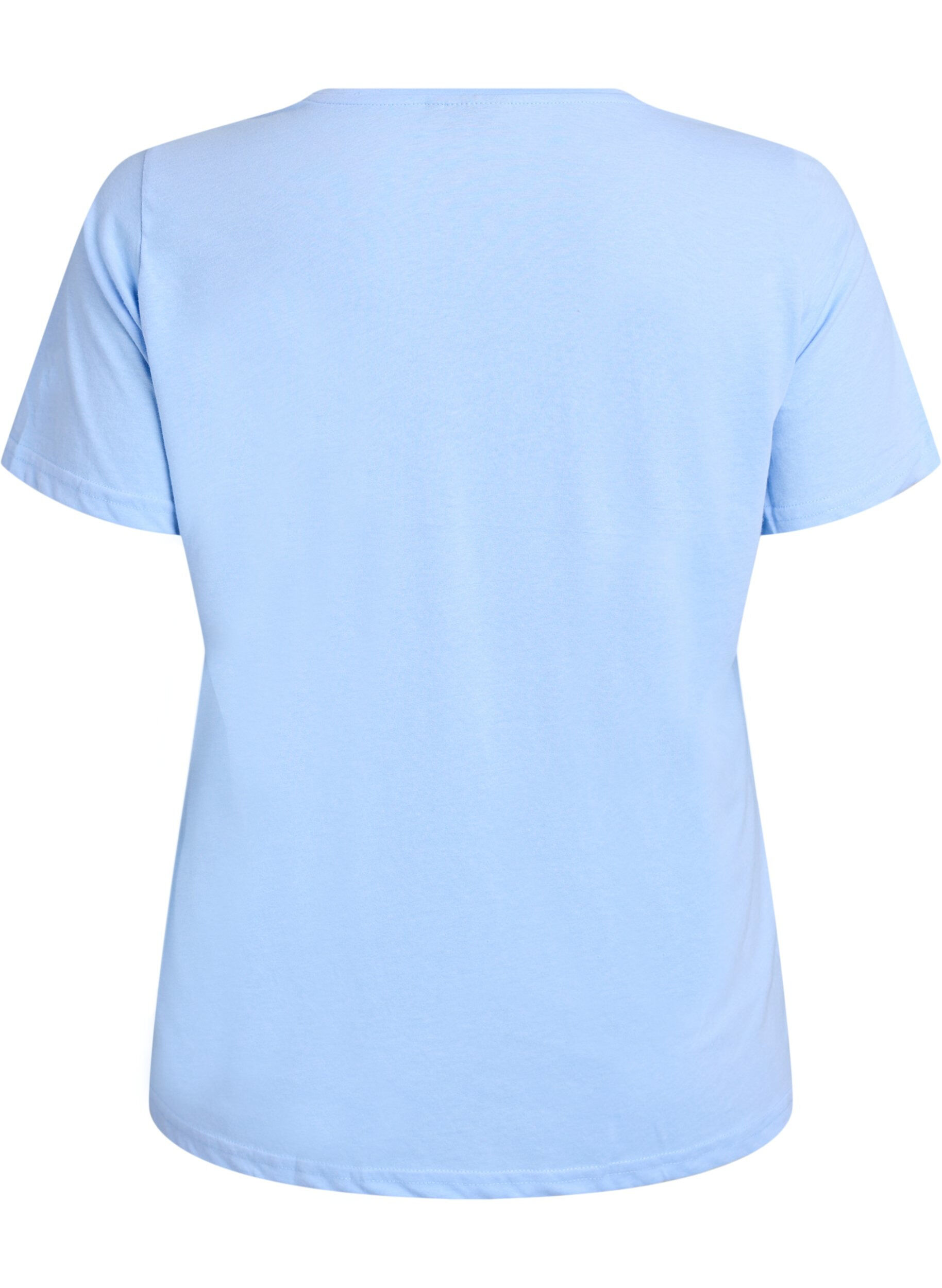 Zizzifashion FLASH - T-shirt with motif, Light Blue, Packshot image number 1
