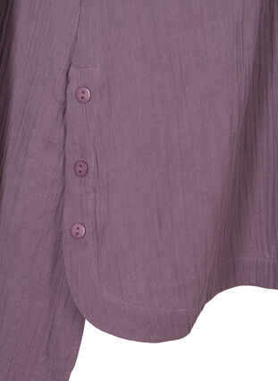 Short-sleeved cotton tunic, Vintage Violet, Packshot image number 3