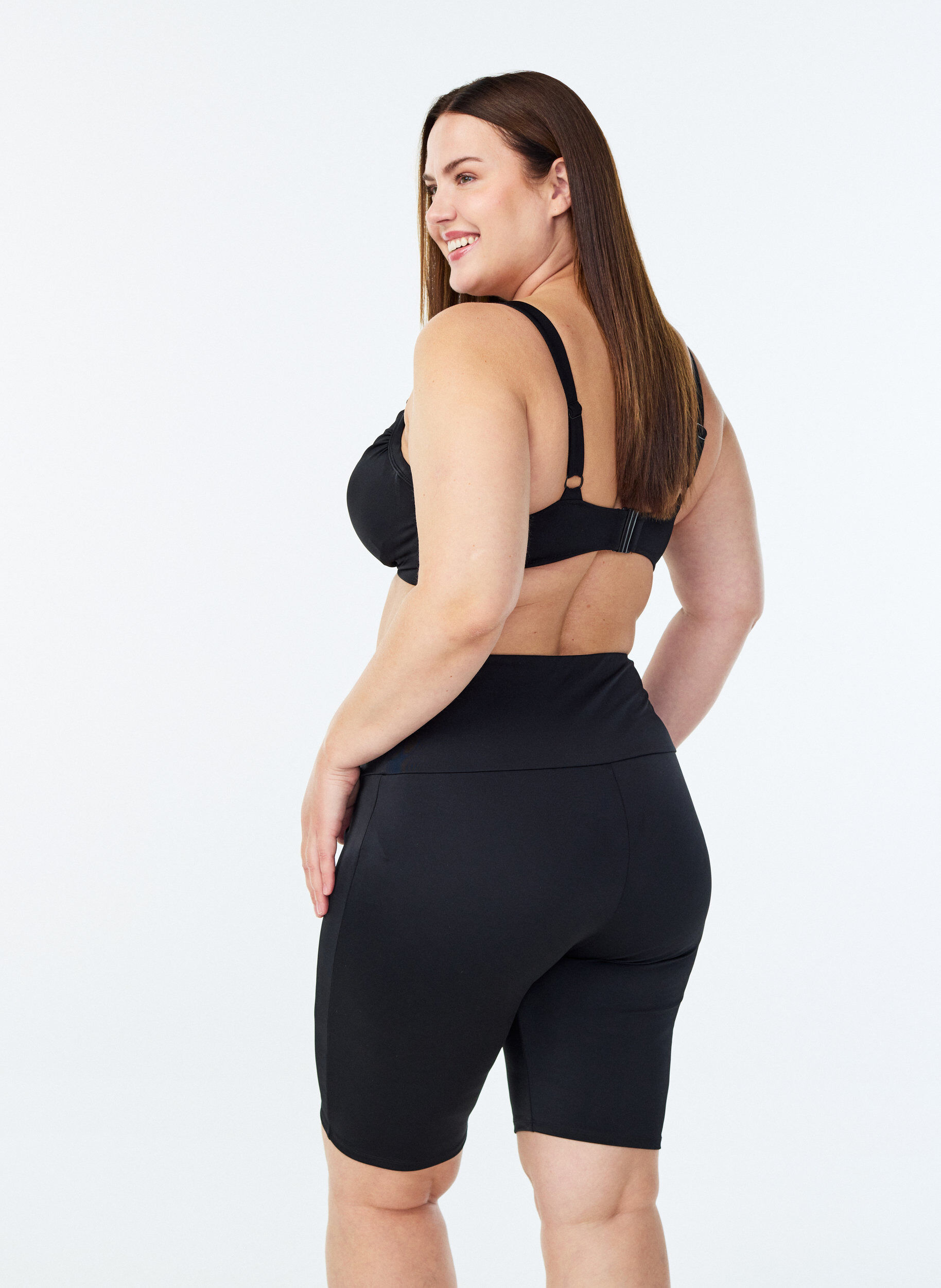 Zizzifashion Long swim shorts, Black, Model image number 2