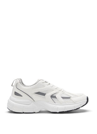 Wide fit trainers , White, Packshot image number 0