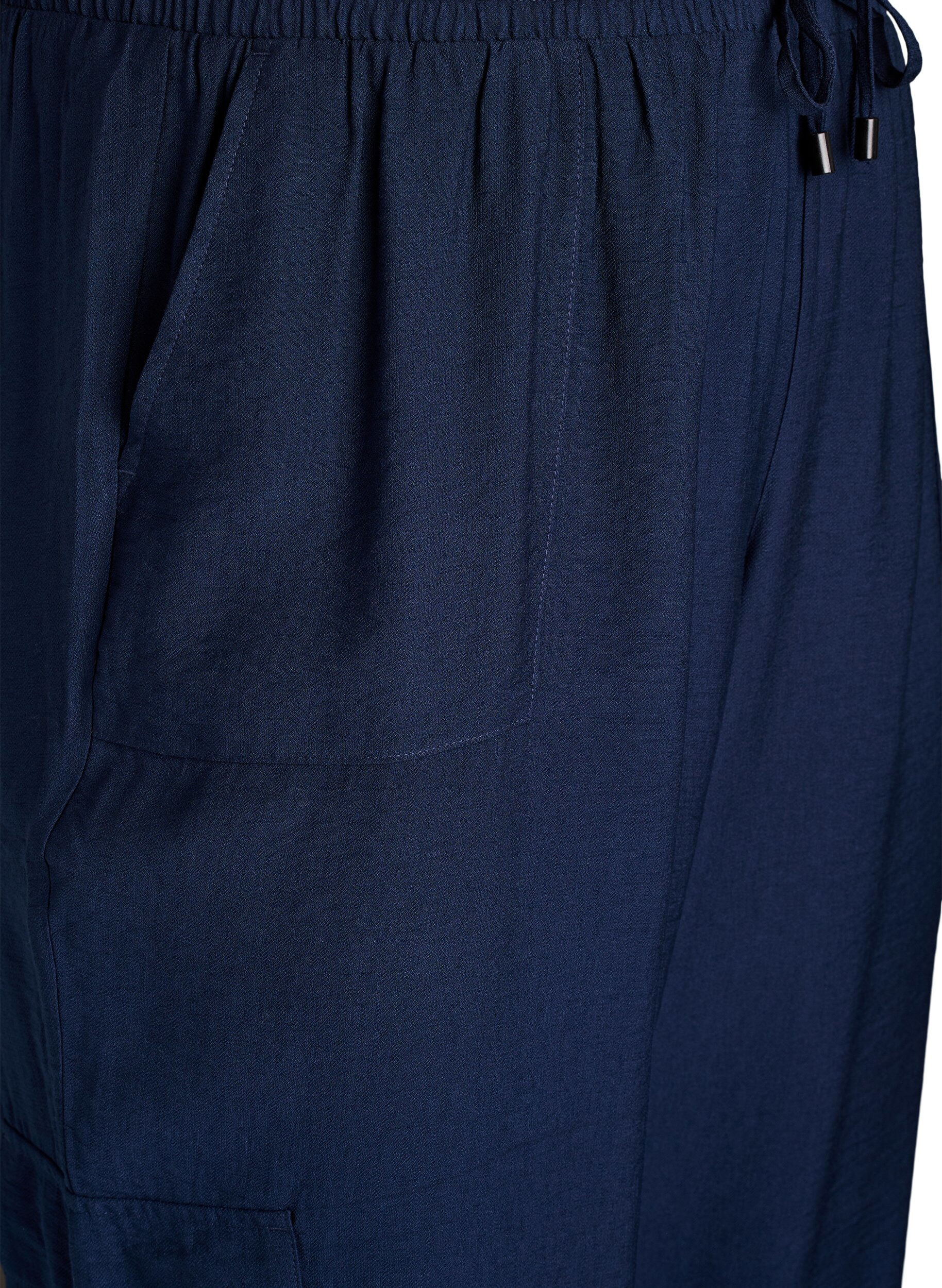 Zizzifashion High-waisted cargo trousers, Blue, Packshot image number 2