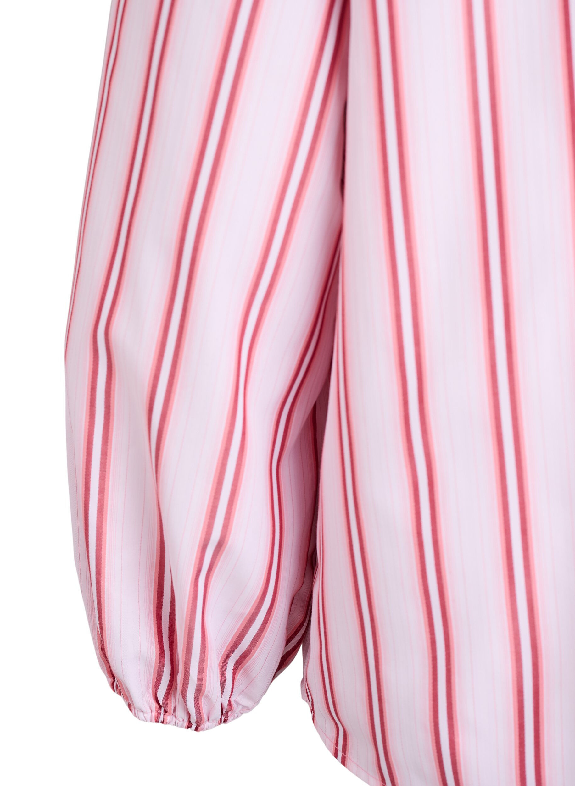 Zizzifashion Loose shirt with stripes and long sleeves, Pink, Packshot image number 3