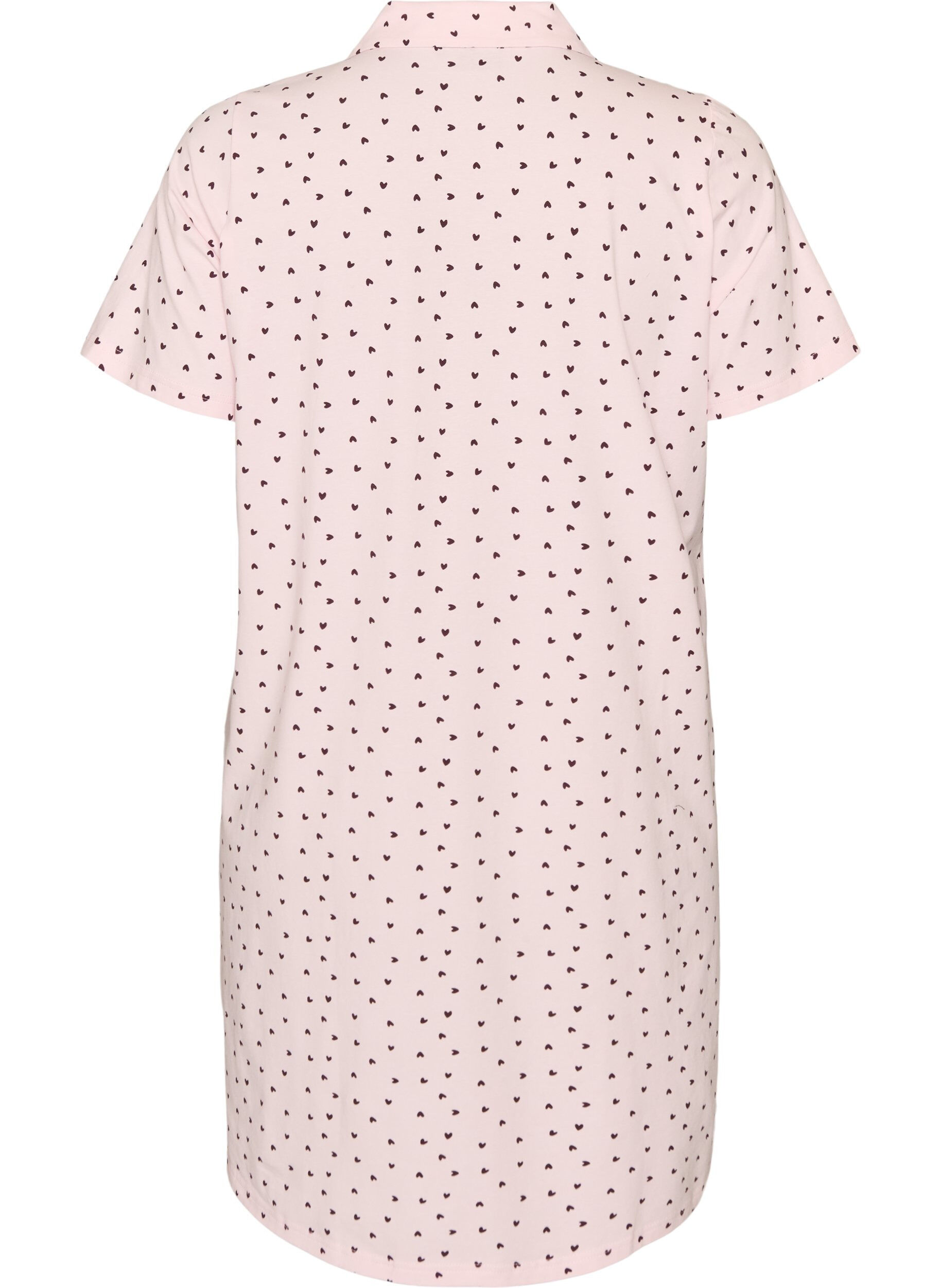 ZizzifashionCotton nightgown with button fastening, Pink, Packshot image number 1