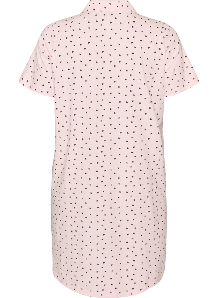 Cotton nightgown with button fastening, Pink, Packshot image number 1