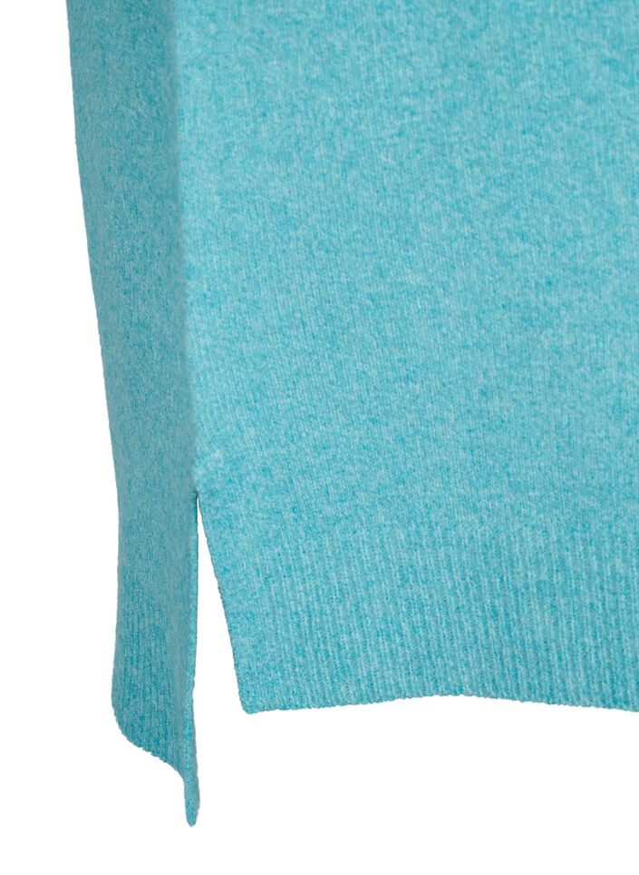 Knitted dress with slit, R. Waters/White Mel., Packshot image number 3