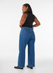 Wide leg jeans with high waist, Blue, Model image number 1