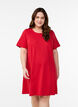 Jersey dress with short sleeves and pockets, Red, Model image number 0