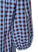 Tunic with gingham check and ruffle collar, Blue, Packshot image number 3