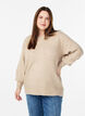 Knit blouse with rhinestones, Beige, Model image number 0