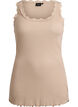 Top with lace trim, Beige, Packshot image number 0