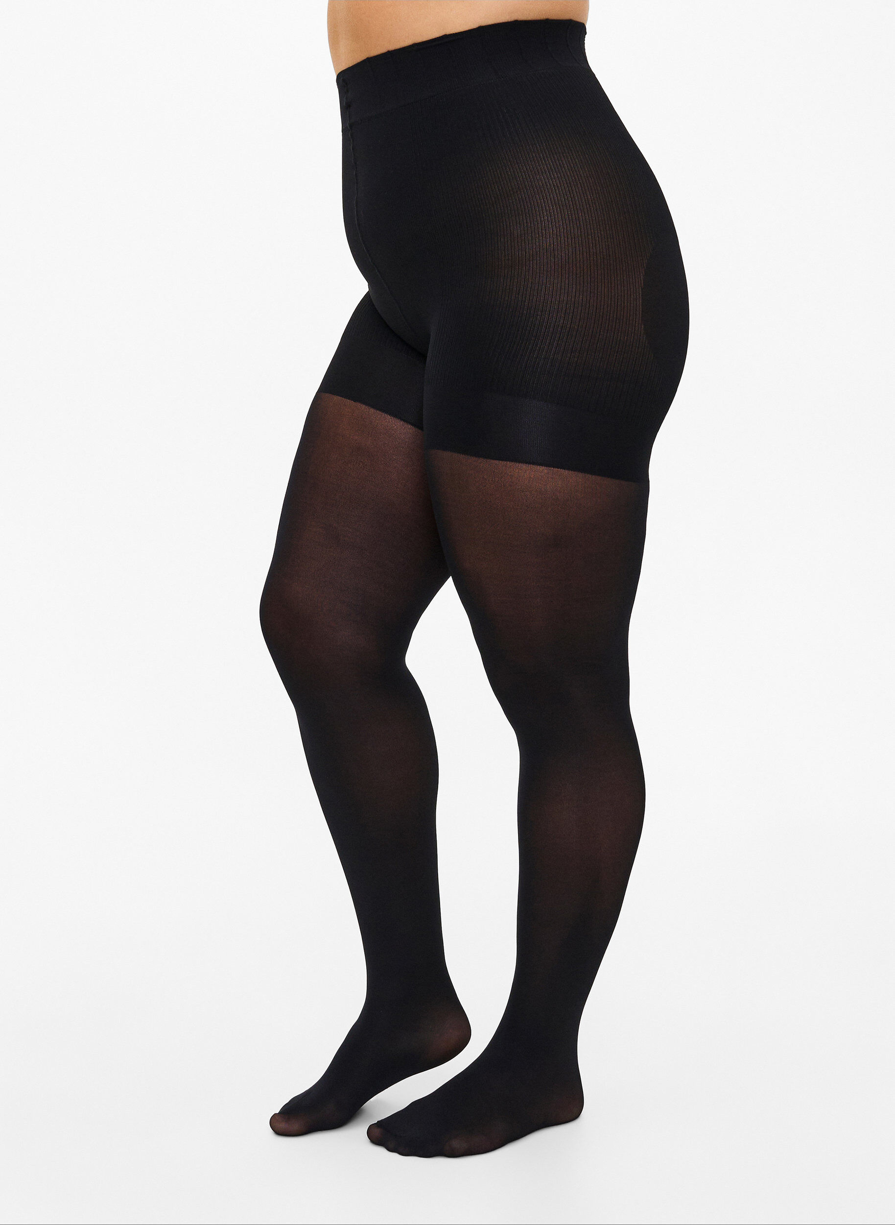 Zizzifashion Tights in 40 denier with push-up effect., Black, Model image number 0
