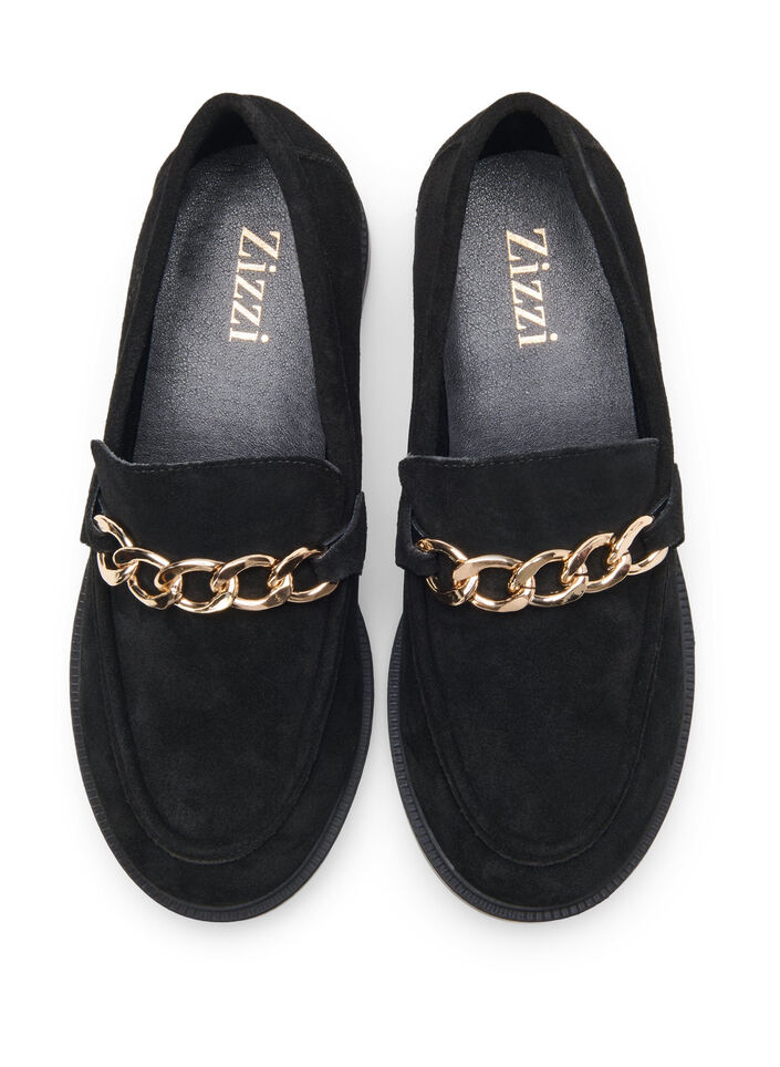 Wide fit loafers, Black, Packshot image number 1