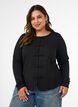 Fitted cardigan with knot fastenings, Black, Model image number 0