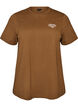 Cotton T-shirt with print, Brown, Packshot image number 0
