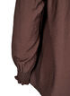 Blouse with ruffle collar, Brown, Packshot image number 3