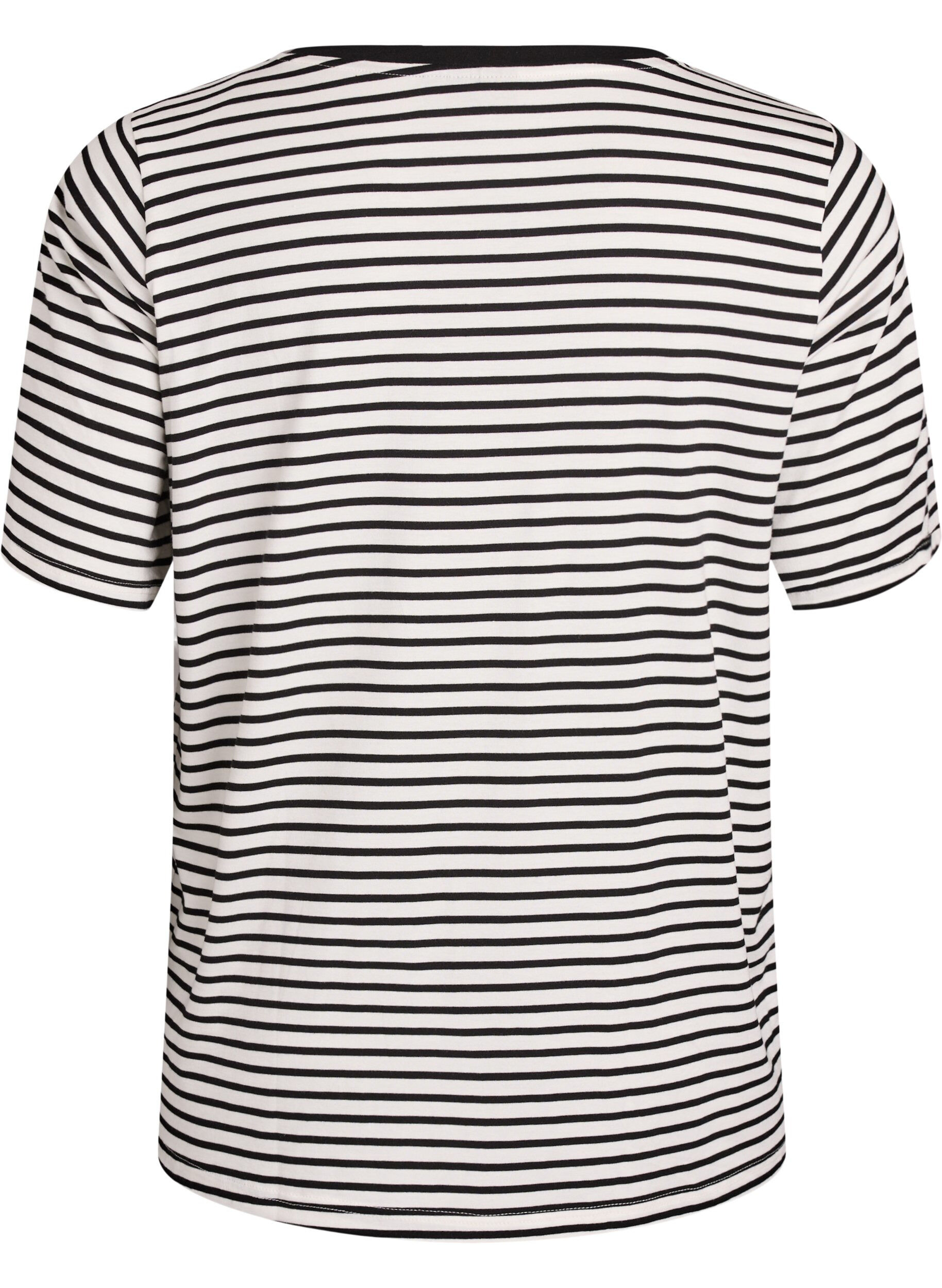 Zizzifashion T-shirt with TENCEL&trade; Lyocell and stripes, White, Packshot image number 1