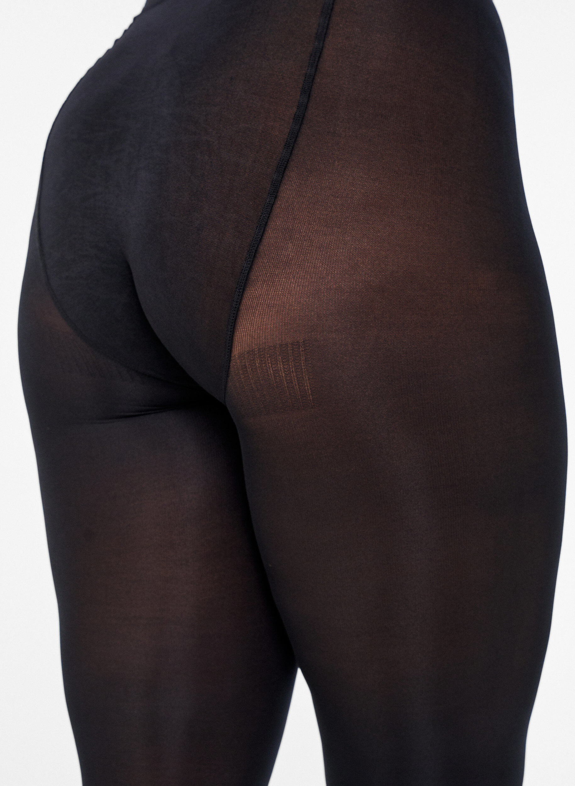 Zizzifashion 2-pack tights in 60 denier, Black, Packshot image number 2