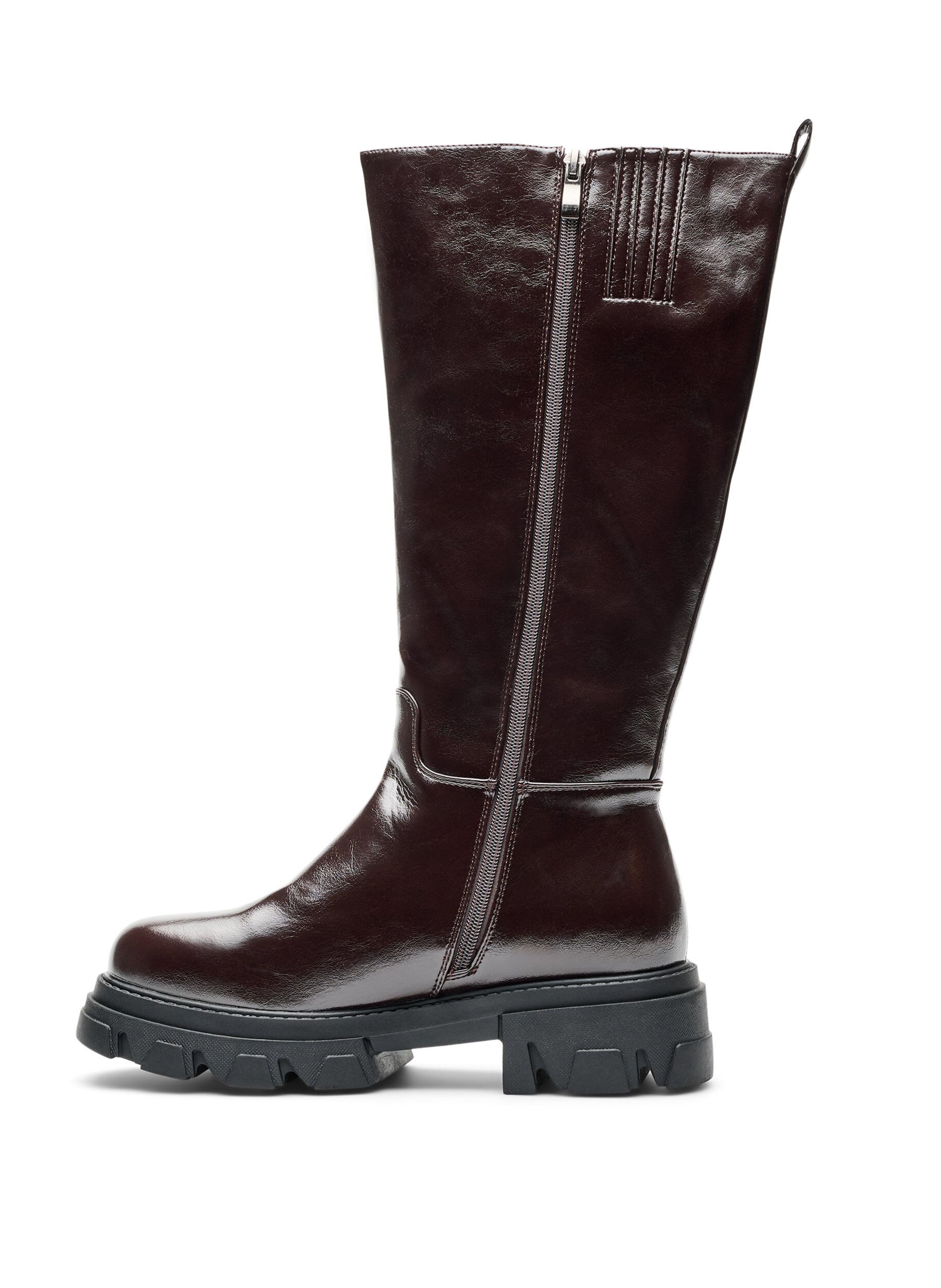 ZizzifashionLong boot with a lightly textured look, Brown, Packshot image number 2