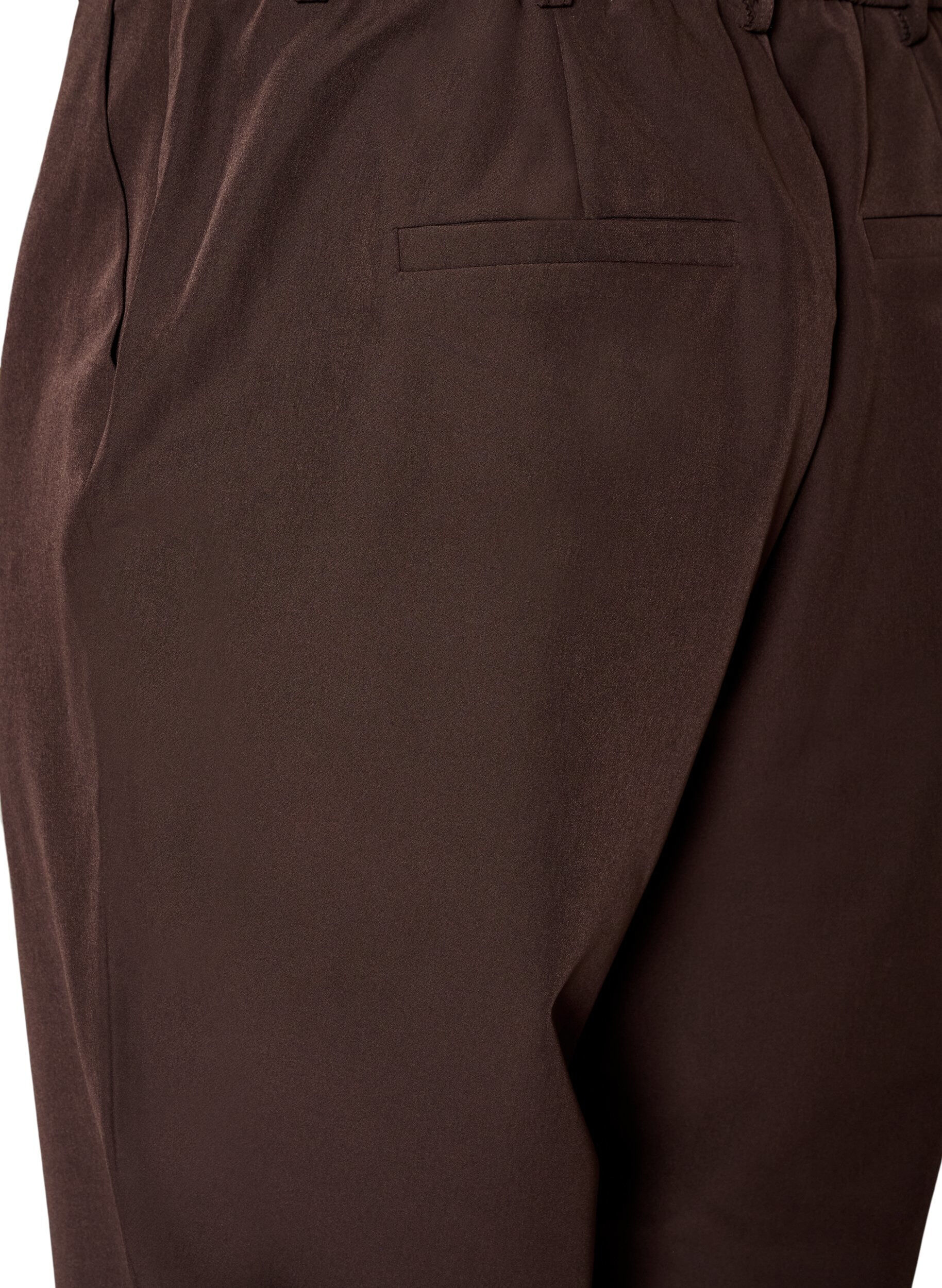ZizzifashionTrousers with pockets and straight legs, Brown, Packshot image number 3