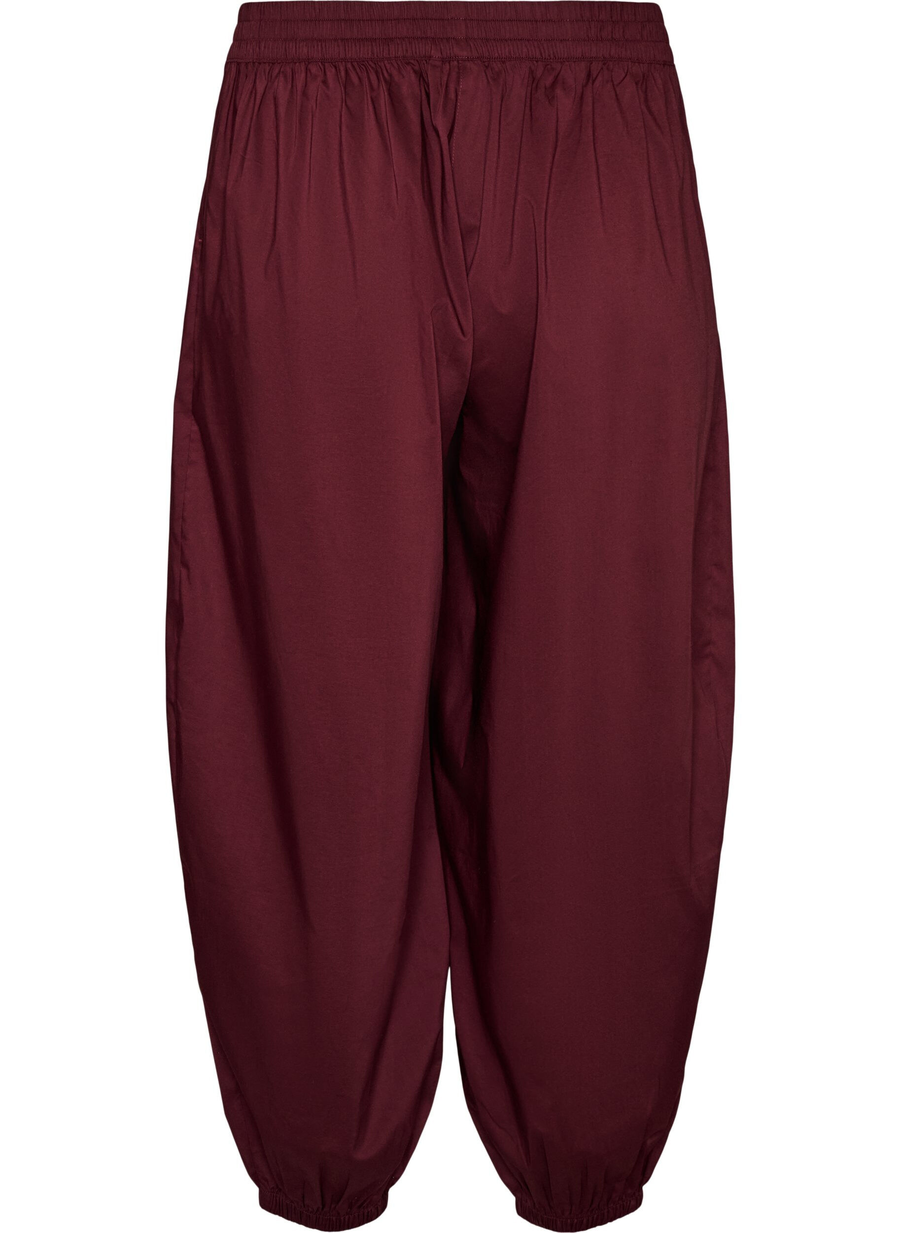 ZizzifashionBalloon trousers with pockets and an elasticated waistband, Red, Packshot image number 1