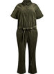 Corduroy jumpsuit with straight legs, Green, Packshot image number 0