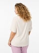 FLASH - Short-sleeved woven blouse with round neck, Beige, Model image number 2