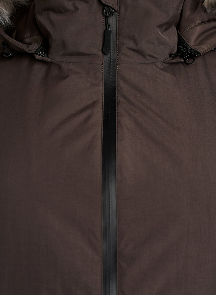 Waterproof hooded parka, Brown, Packshot image number 2