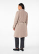 Long wool coat with belt, Moon Rock Mel. , Model image number 1