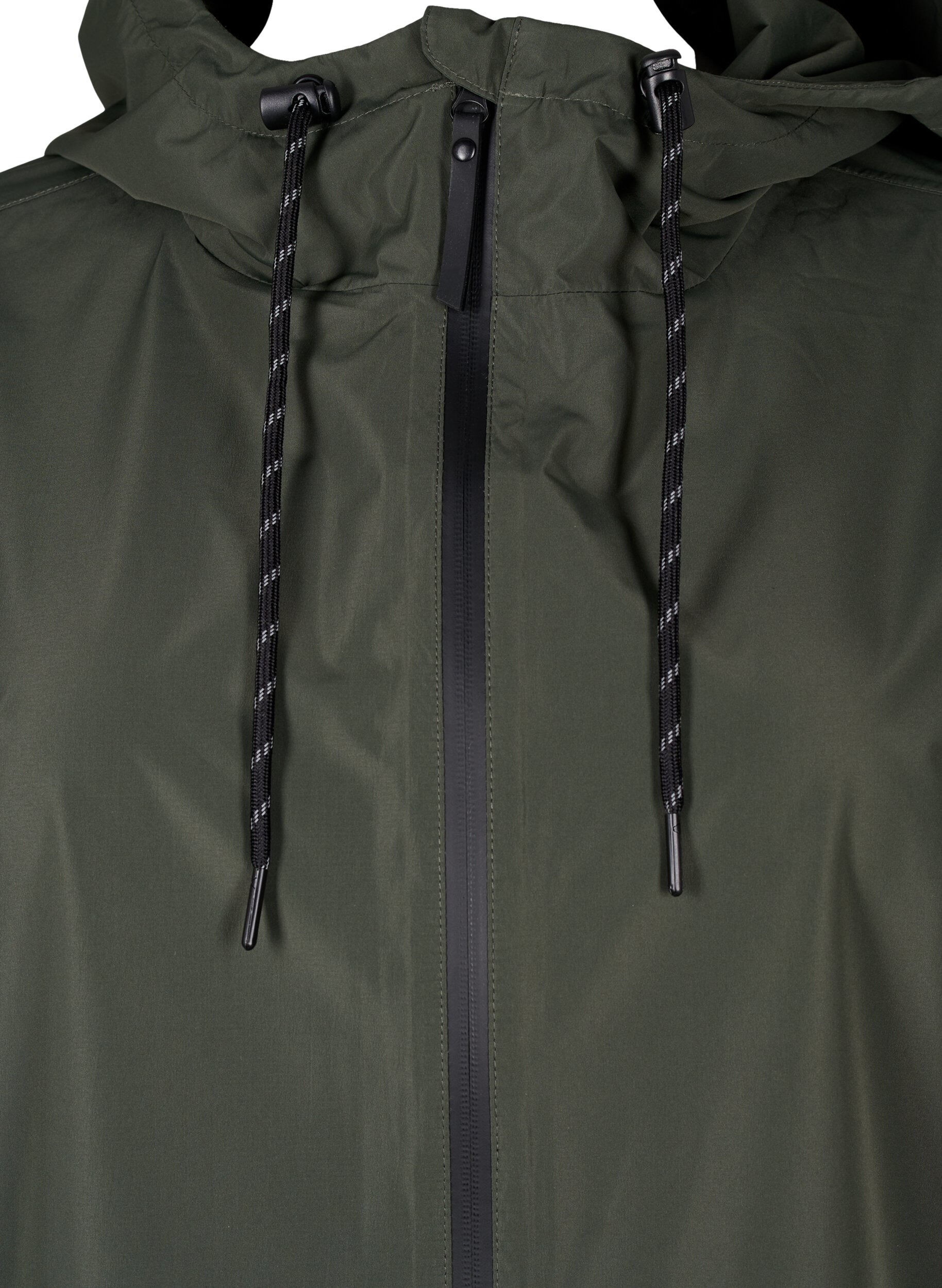 Zizzifashion Rain jacket with pockets and a hood, Green, Packshot image number 2