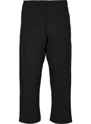 Loose knitted trousers with a drawstring, Black, Packshot image number 1