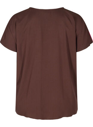 Short-sleeved viscose blouse with print, Molé, Packshot image number 1