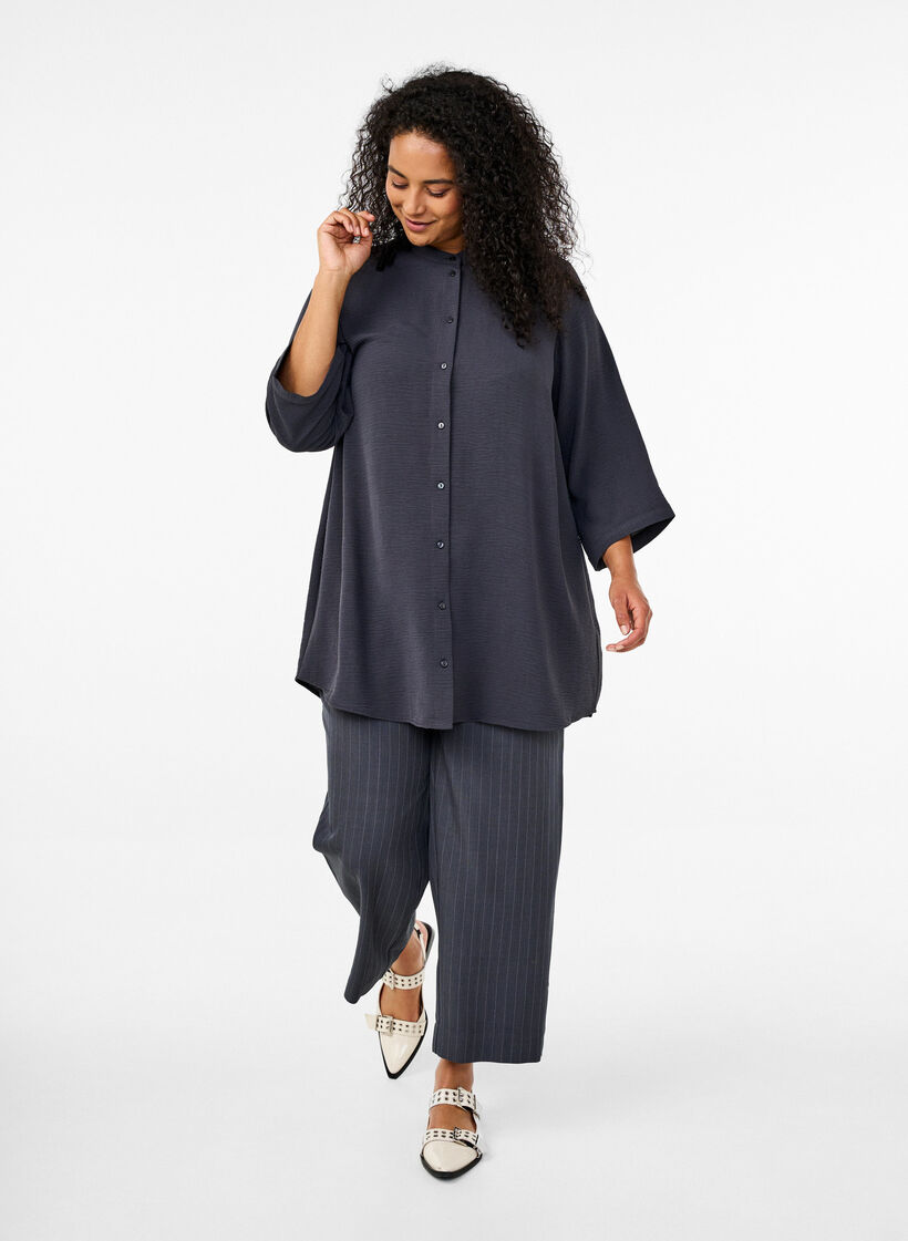 FLASH - Tunic with 3/4 sleeves, Dark Grey, Model image number 1