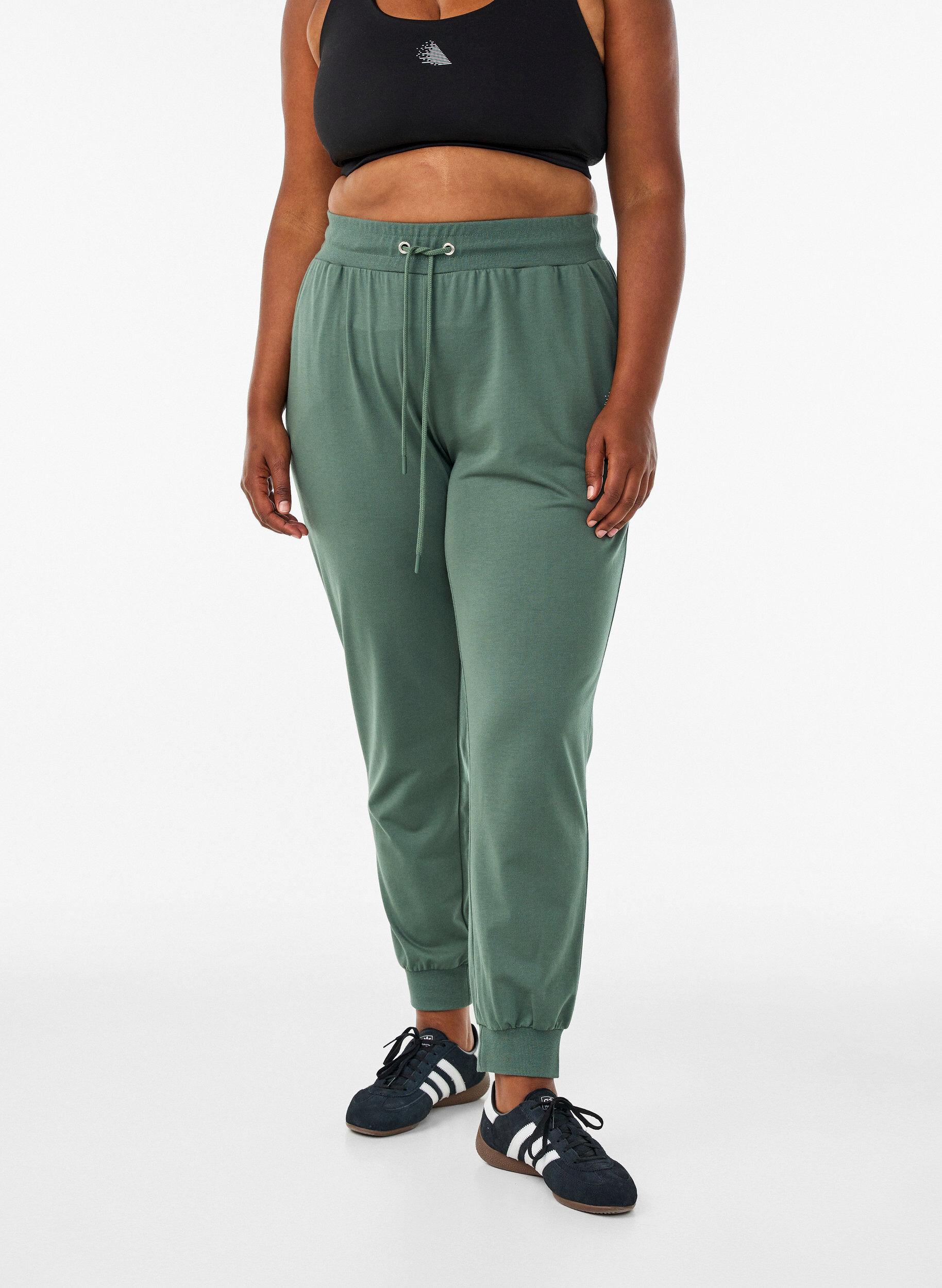 ZizzifashionLoose workout trousers with pockets, Green, Model image number 2