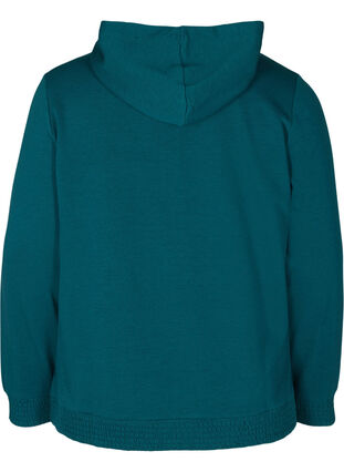 Sweatshirt with pocket and hood, Deep Teal, Packshot image number 1
