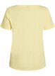 Short-sleeved basic t-shirt with v-neck, Yellow, Packshot image number 1