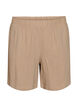 High-waisted cotton muslin shorts, Beige, Packshot image number 0
