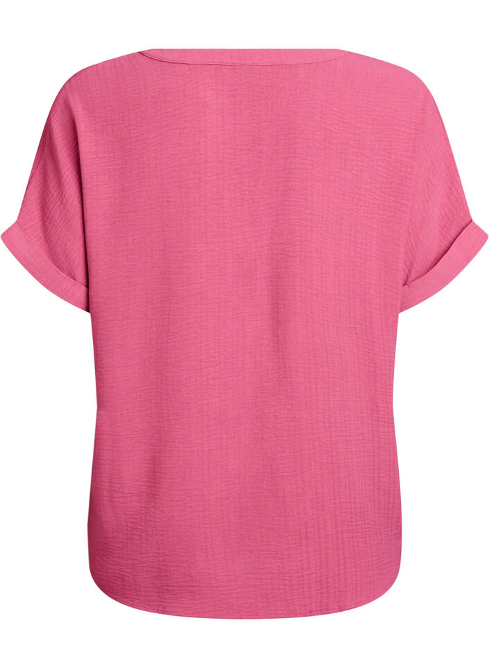 Loose blouse with short sleeves, Red, Packshot image number 1