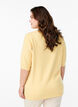 Knitted blouse with short sleeves, Yellow, Model image number 2