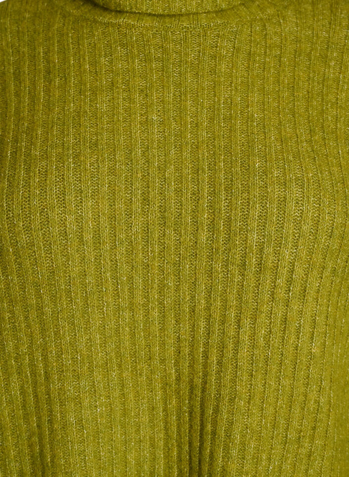 Knitted top with turtleneck, Green, Packshot image number 2
