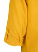 Cotton shirt blouse with v-neck, Golden Yellow, Packshot image number 3
