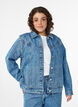 Denim jacket with detachable sleeves, Light Blue, Model image number 0