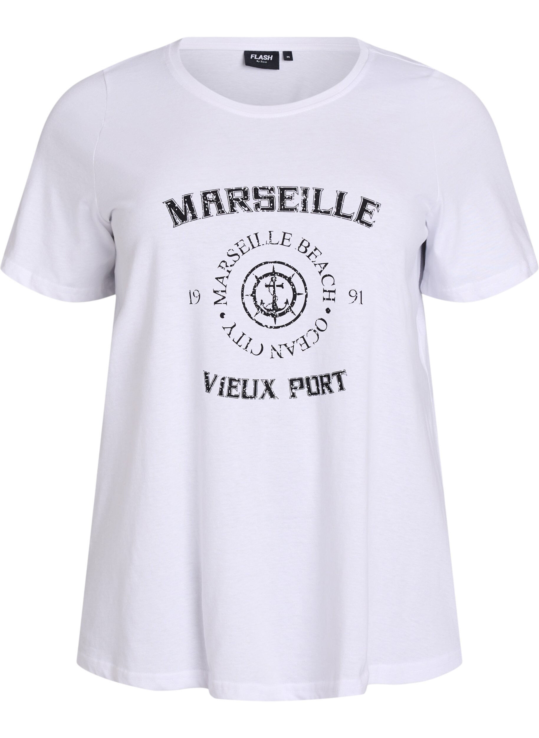 Zizzifashion T-shirt with motif, White, Packshot image number 0