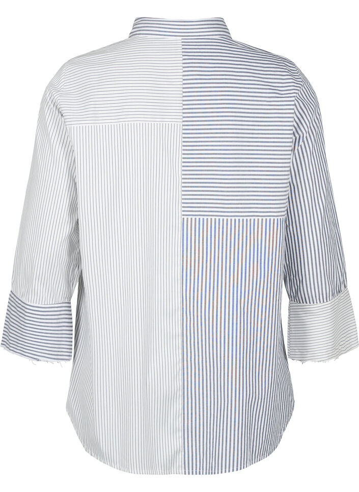 Long-sleeved shirt with stripes, Lava Smoke Stripe, Packshot image number 1